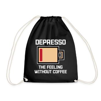 Café humoristique Espresso Déclaration Buveur de café - Sac de sport léger - noir - Devant