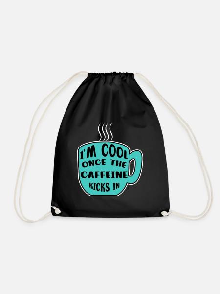 Caféine Coffee Drinker Coffee Cup Coffee Déclaration - Sac de sport léger - noir