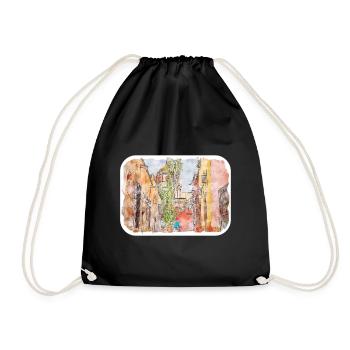 San Miguel De Allende Mexique Aquarelle Esquisse Dra - Sac de sport léger - noir - Devant
