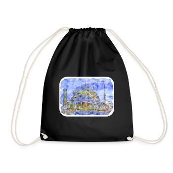 Malaisie Aquarelle Esquisse Dessinée à la Main Illustration - Sac de sport léger - noir - Devant