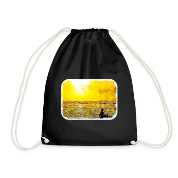 Indonésie Aquarelle Esquisse Dessinée à la Main Peinture - Sac de sport léger - noir - Devant