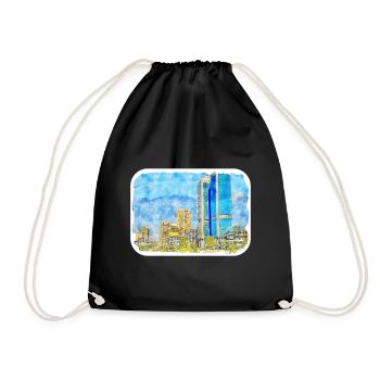 Le Caire Egypte Aquarelle Esquisse Dessinée Illustration - Sac de sport léger - noir - Devant