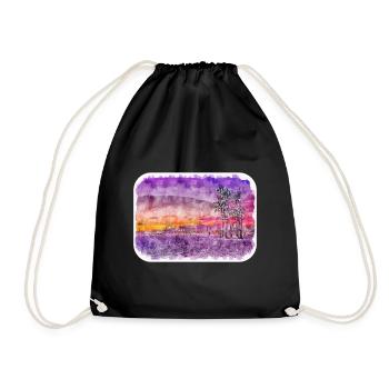Illustration de croquis à l’aquarelle de Californie usa - Sac de sport léger - noir - Devant