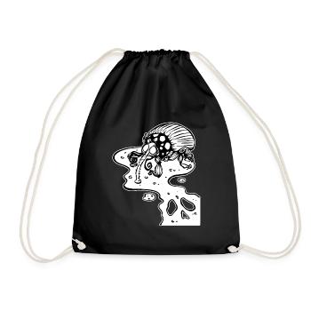 Gothic Scary Floh - Turnbeutel - Schwarz - Vorne