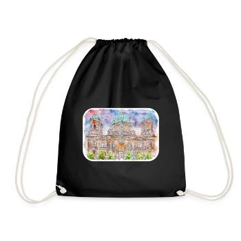 Berlin Allemagne Aquarelle Sketch Illustration - Sac de sport léger - noir - Devant