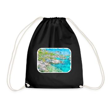 Mexique Aquarelle Esquisse Dessinée à la main Illustration - Sac de sport léger - noir - Devant