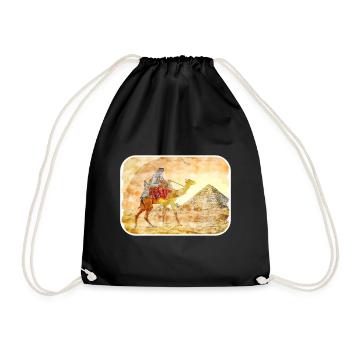 Le Caire Egypte Aquarelle Esquisse Dessinée Illustration - Sac de sport léger - noir - Devant