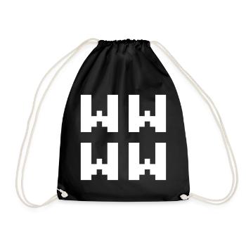 WWWW | LOL Japanese Internet Slang - Drawstring Bag - black - Front