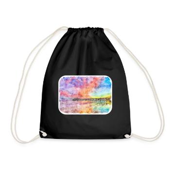Illustration de croquis à l’aquarelle de Californie usa - Sac de sport léger - noir - Devant