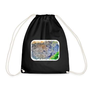 Irlande Royaume-Uni Aquarelle Esquisse Peinture Illustration - Sac de sport léger - noir - Devant