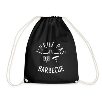 j peux pas j ai barbecue - Sac de sport léger - noir - Devant