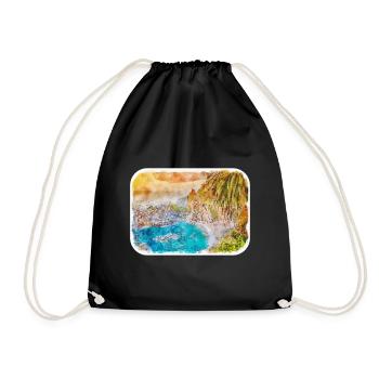 Illustration de croquis à l’aquarelle de Californie usa - Sac de sport léger - noir - Devant