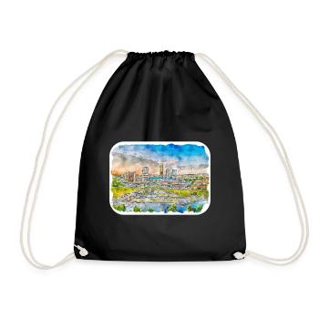Illustration de l’esquisse à l’aquarelle de monument de Lituanie - Sac de sport léger - noir - Devant