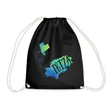 Ibiza - Drawstring Bag - black - Front