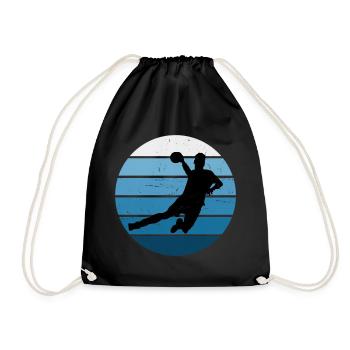 Damen Handballer Handballspielen Herren Handball - Turnbeutel - Schwarz - Vorne