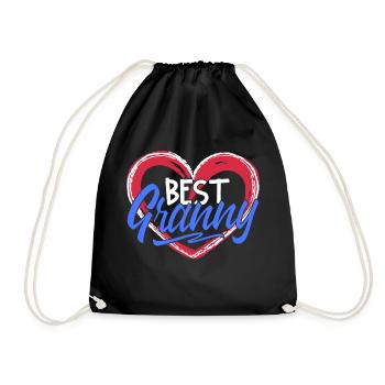 Best Grandma Grandmother Grandma Congratulations Statement - Drawstring Bag - black - Front