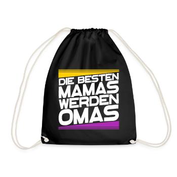 Großmutter Oma gratulation Statement Großmama - Turnbeutel - Schwarz - Vorne