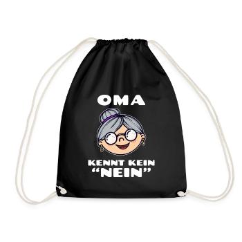 Seniorin Brille Großmutter Oma Alte Frau Statement - Turnbeutel - Schwarz - Vorne