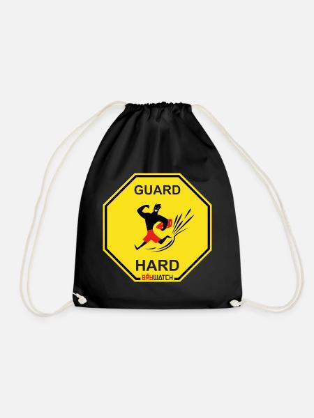 Baywatch Sign Guard Hard - Drawstring Bag - black