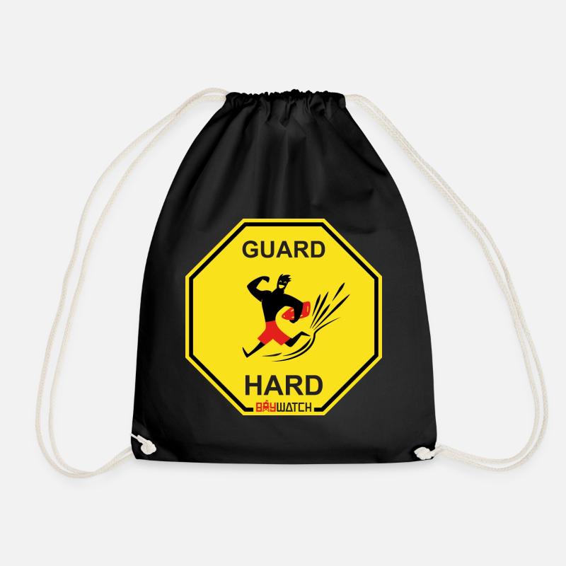 Baywatch Sign Guard Hard - Drawstring Bag - black