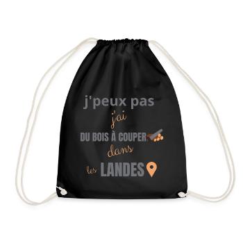 j peux pas j ai du bois à couper dans les landes - Sac de sport léger - noir - Devant