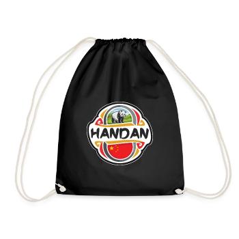 Handan China Flag Badge Souvenir de voyage Timbre souvenir - Sac de sport léger - noir - Devant