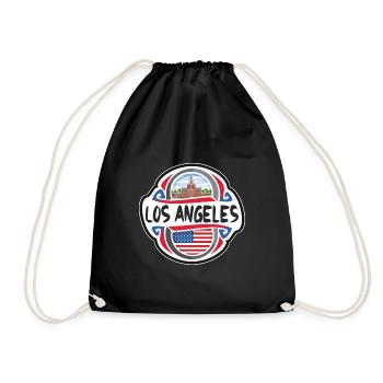 Los Angeles États-Unis Drapeau des États-Unis Souvenir de voyage - Sac de sport léger - noir - Devant