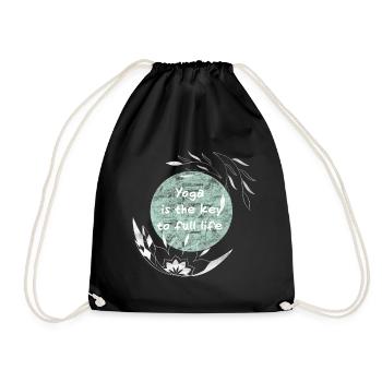 Le yoga est la clé de la vie - Sac de sport léger - noir - Devant