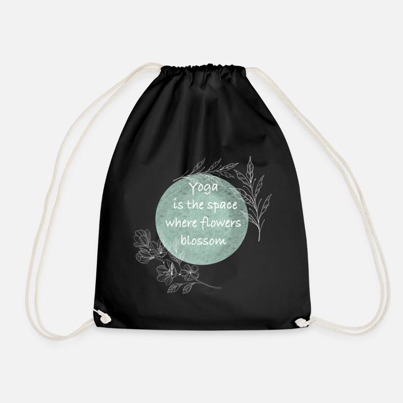 Salle de Yoga Fleur Fleur - Sac de sport léger - noir