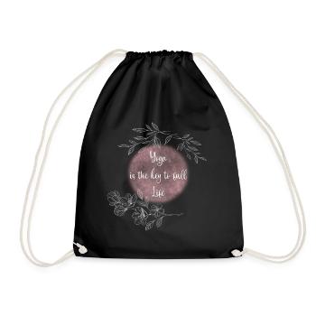 Yoga Keys to a Fulfilled Life - Drawstring Bag - black - Front