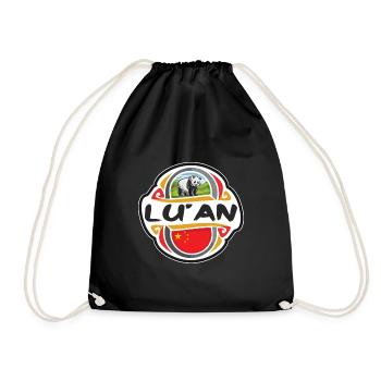 Lu’an China Flag Badge Souvenir de voyage - Sac de sport léger - noir - Devant