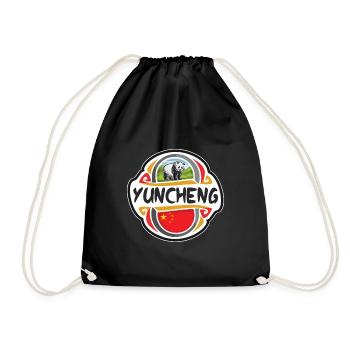 Yuncheng China Flag Badge Souvenir de voyage - Sac de sport léger - noir - Devant