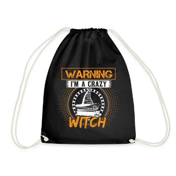 Halloween Witch Saying - Drawstring Bag - black - Front