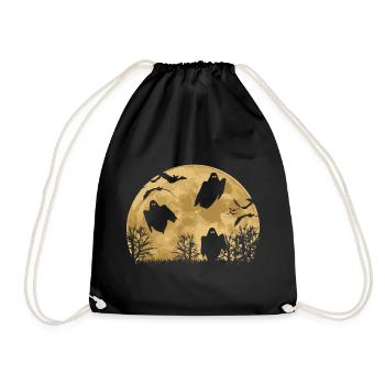 Halloween Spirit Saying Gift Idea - Drawstring Bag - black - Front