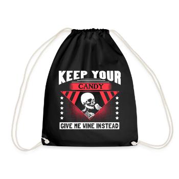Halloween Skelett Gruselig Geschenkidee - Turnbeutel - Schwarz - Vorne