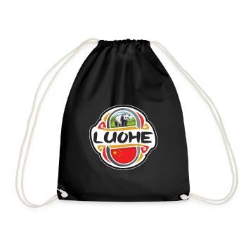 Luohe China Flag Badge Souvenir de Voyage Timbre - Sac de sport léger - noir - Devant