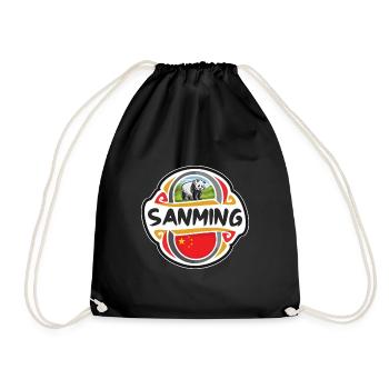 Sanming China Flag Badge Souvenir de voyage - Sac de sport léger - noir - Devant