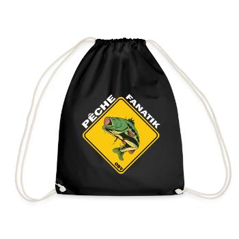 OBV - Pêche Fanatik – Poisson sautant - Sac de sport léger - noir - Devant