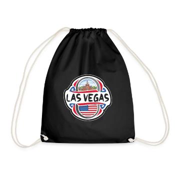 Las Vegas États-Unis Drapeau des États-Unis Souvenir de voyage B - Sac de sport léger - noir - Devant
