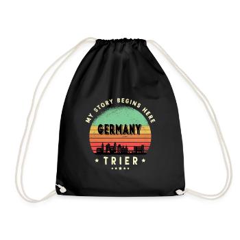 Trier Skyline Design - Drawstring Bag - black - Front