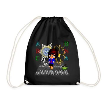School enrollment smart as mom - Drawstring Bag - black - Front