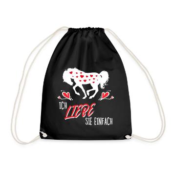 Cheval Amour Chevaux Coeur Chevaux Islandais Déclaration - Sac de sport léger - noir - Devant