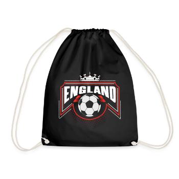 England Fußballspieler Weltmeisterschaft Geschenk - Turnbeutel - Schwarz - Vorne