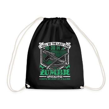 Zombie Apokalypse Games Lustig Geschenk - Turnbeutel - Schwarz - Vorne