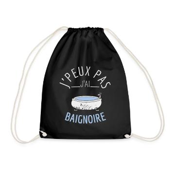 J'Peux Pas J'Ai Baignoire - Sac de sport léger - noir - Devant