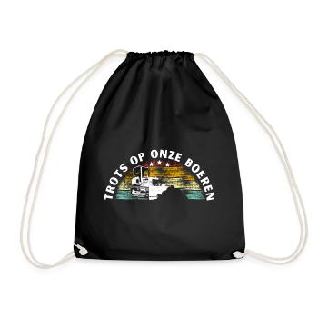 TROTS OP ONZE BOEREN - Drawstring Bag - black - Front