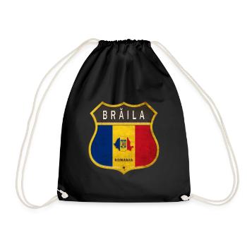 Armoiries de Brăila Romania - Sac de sport léger - noir - Devant