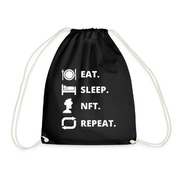 Eat Sleep NFT Repeat - Sac de sport léger - noir - Devant