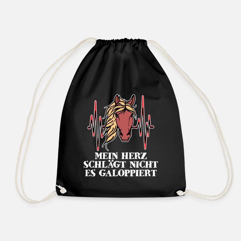 Hengst Statement Cool Galopp Islandpferde - Turnbeutel - Schwarz