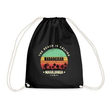 design de plage de mahajanga madagascar - Sac de sport léger - noir - Devant